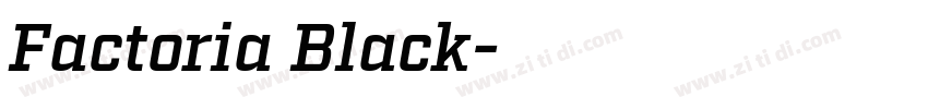 Factoria Black字体转换